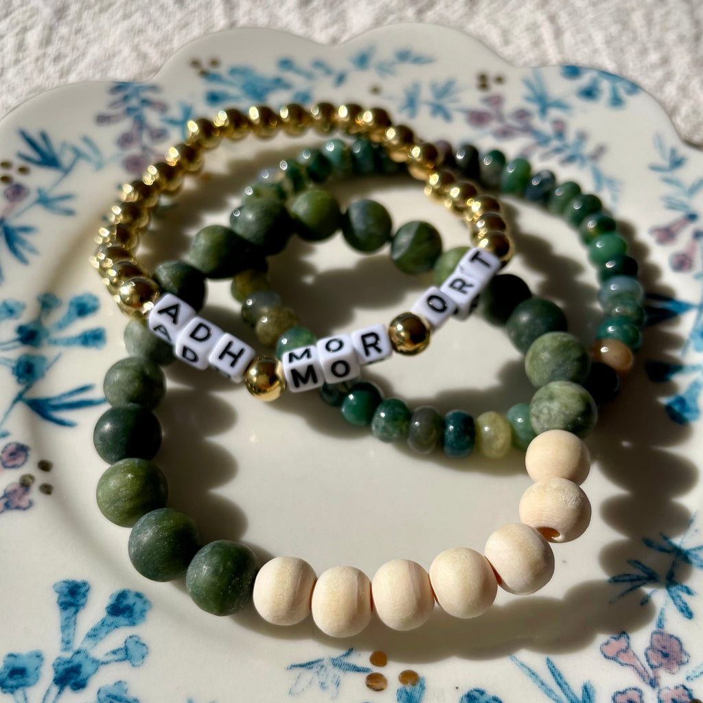 Beautiful handmade green jade diffuser bracelet for aromatherapy. Great gift for St. Patrick's Day and for good luck.