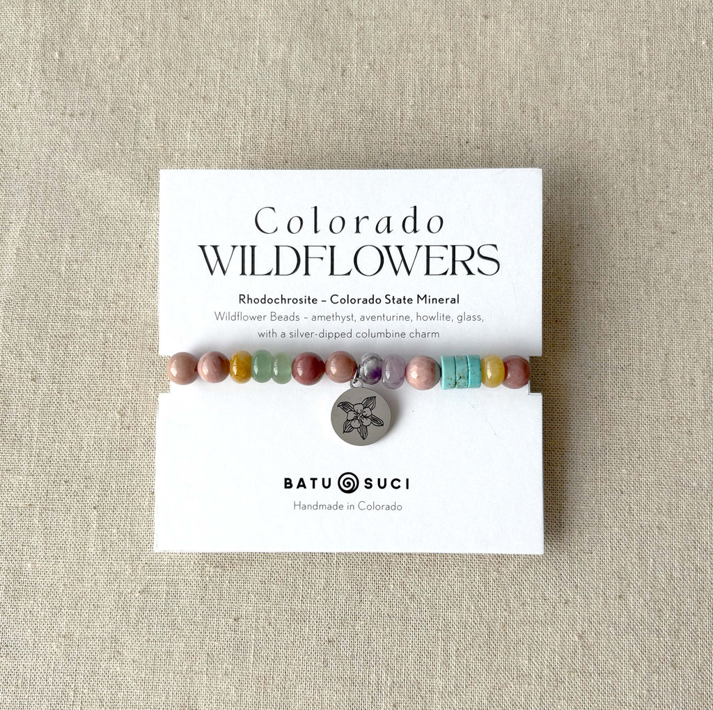 Colorado Wildflowers Bracelet perfect for the nature loving Coloradoan or souvenir of happy times in the Centennial State!