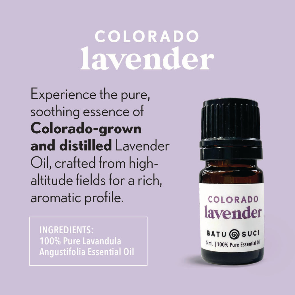 Experience the pure essence of nature with our Colorado Lavender Essential Oil—a premium essential oil crafted for natural aromatherapy enthusiasts. This pure lavender oil, derived from authentic Colorado botanicals, offers a therapeutic lavender extract that delivers a relaxing lavender scent, perfect for spa-quality aromatherapy and a natural home spa experience. Ideal as a calming essential oil and stress relief oil, it promotes holistic healing and supports natural wellness remedies.