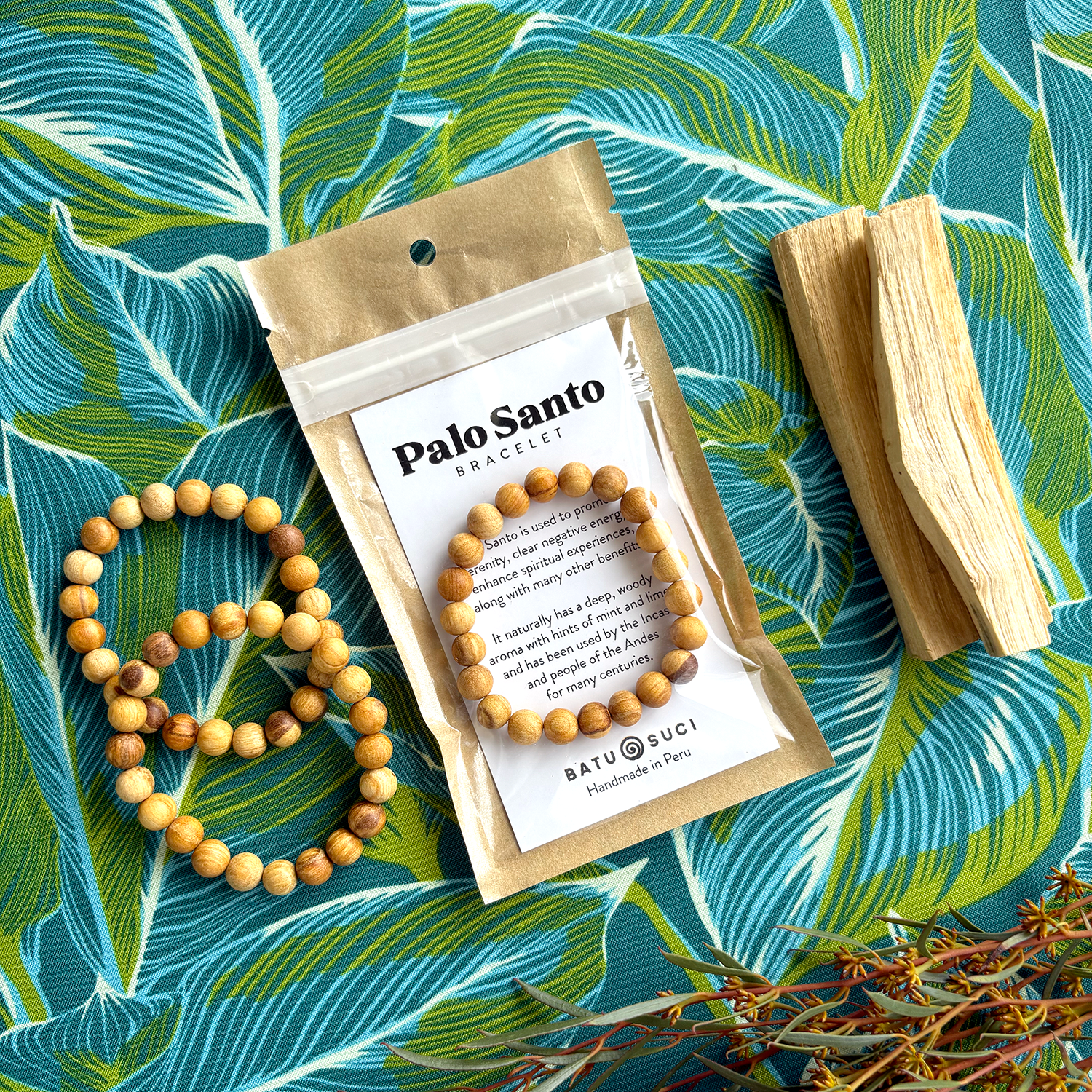 Bracciale in Palo Santo Perline cilindriche - Spazio Nagual Bracciale in Palo Santo Perline cilindriche - Spazio Nagual
